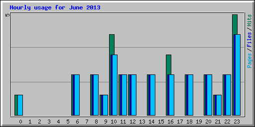 Hourly usage for June 2013